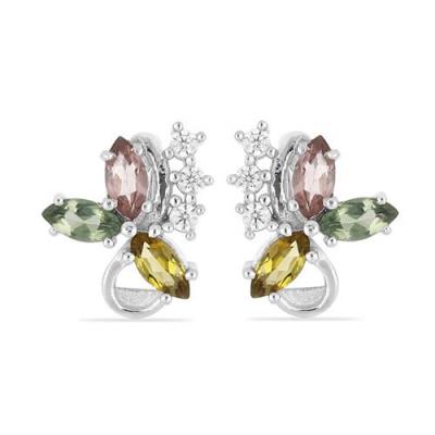 BUY NATURAL TANZANITE GEMSTONE EARRINGS IN 925 STERLING SILVER